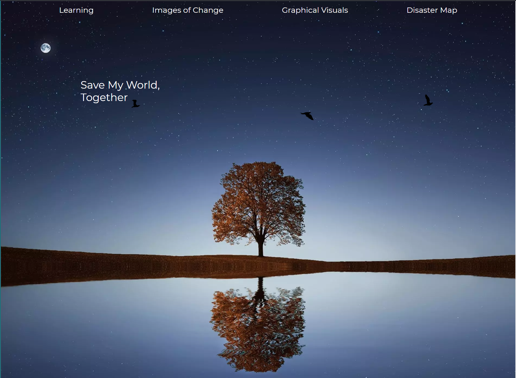 Save My World's Landing Page